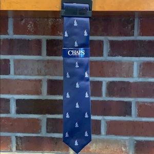 Chaps Navy Blue Sailboat Tie